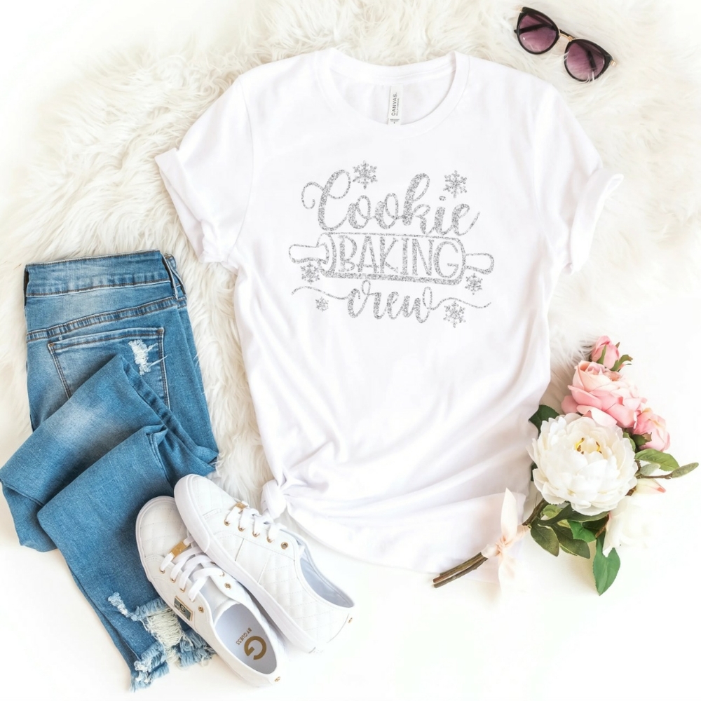 Cookie Baking Crew! Glitter Ringspun Cotton Shirt